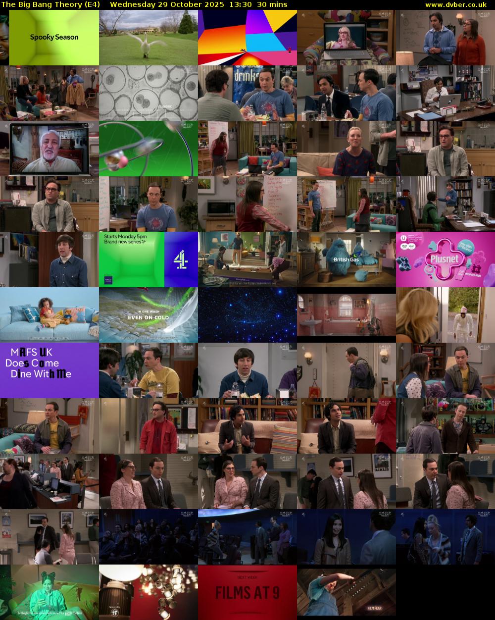 The Big Bang Theory (E4) Wednesday 29 October 2025 13:30 - 14:00