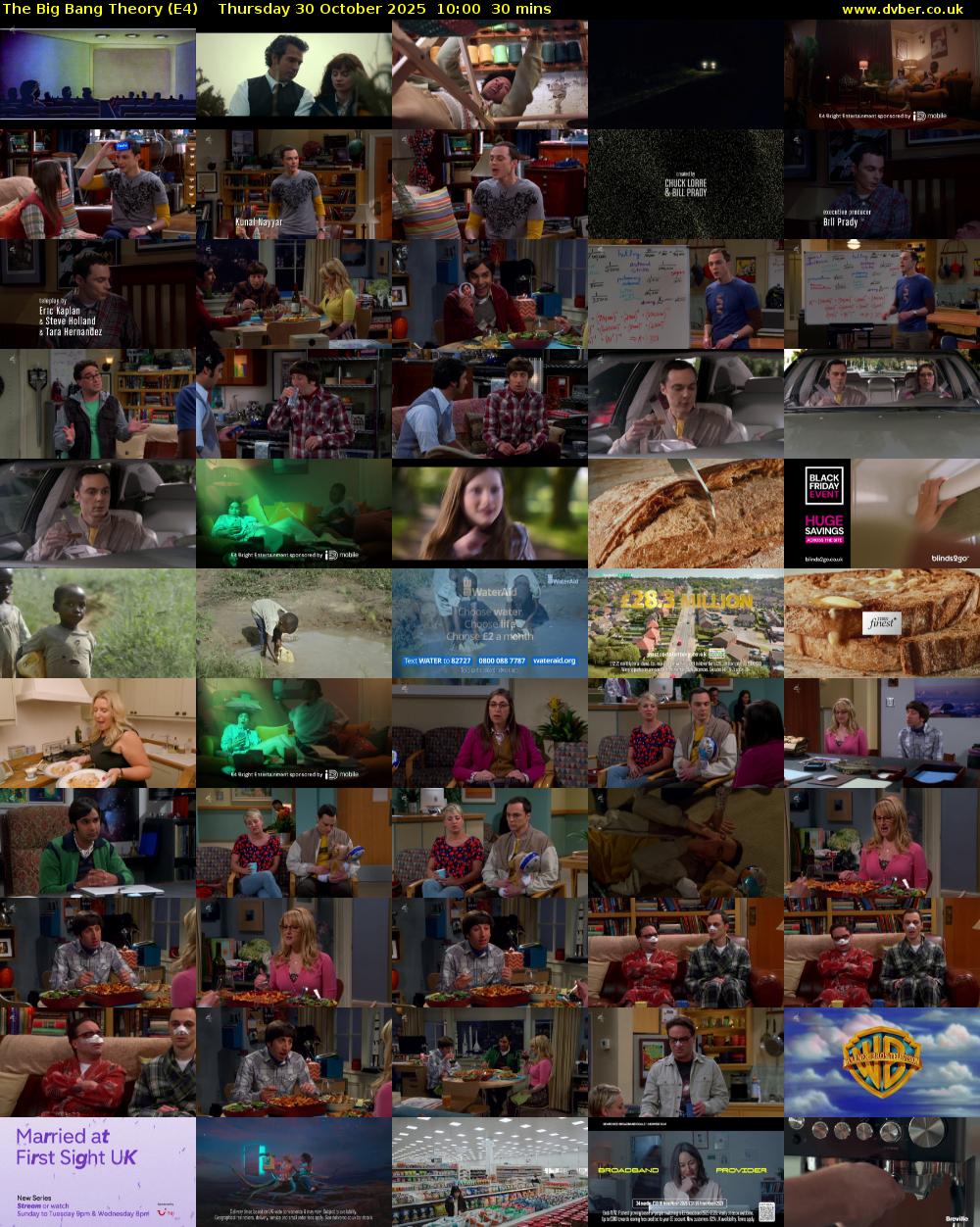 The Big Bang Theory (E4) Thursday 30 October 2025 10:00 - 10:30