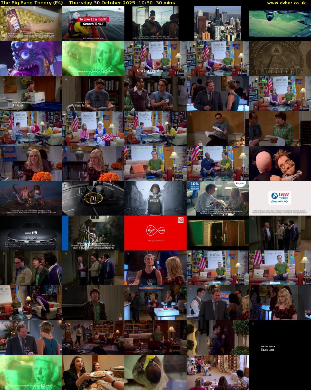 The Big Bang Theory (E4) Thursday 30 October 2025 10:30 - 11:00