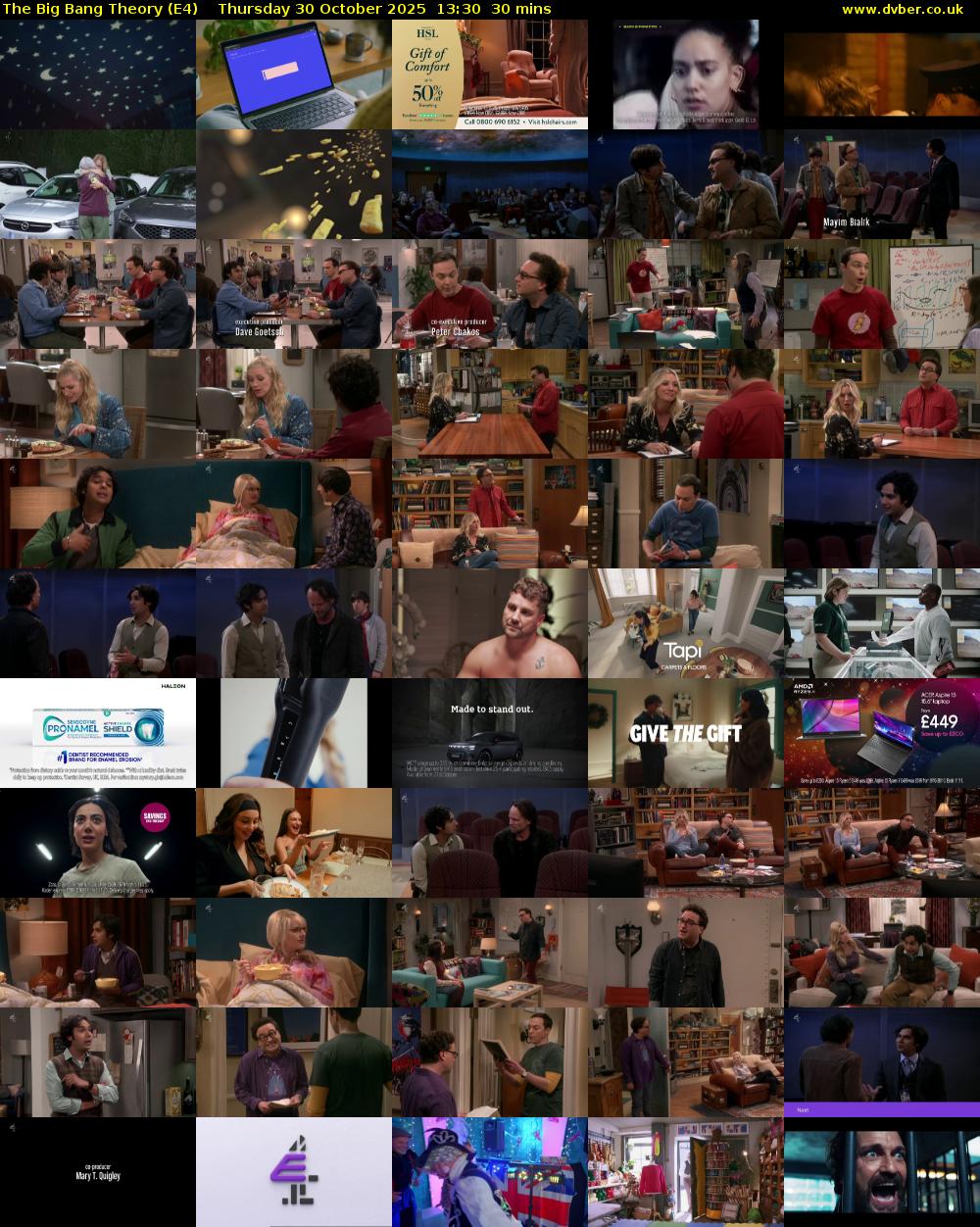 The Big Bang Theory (E4) Thursday 30 October 2025 13:30 - 14:00