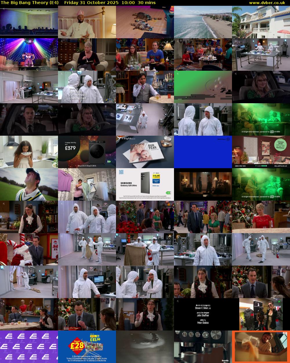 The Big Bang Theory (E4) Friday 31 October 2025 10:00 - 10:30
