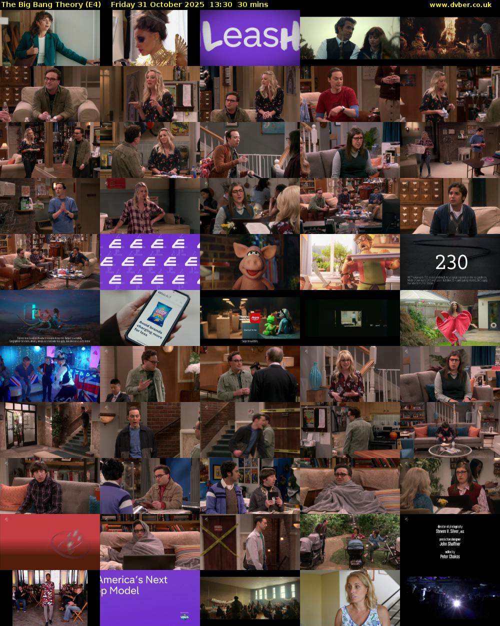 The Big Bang Theory (E4) Friday 31 October 2025 13:30 - 14:00