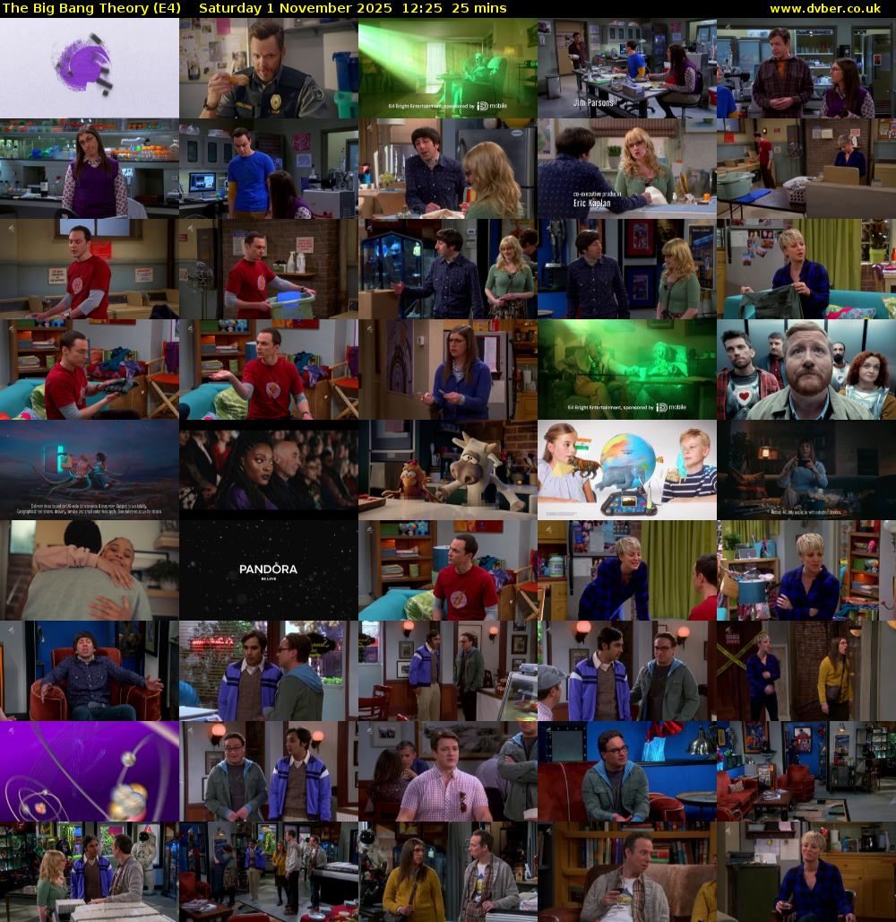 The Big Bang Theory (E4) Saturday 1 November 2025 12:25 - 12:50