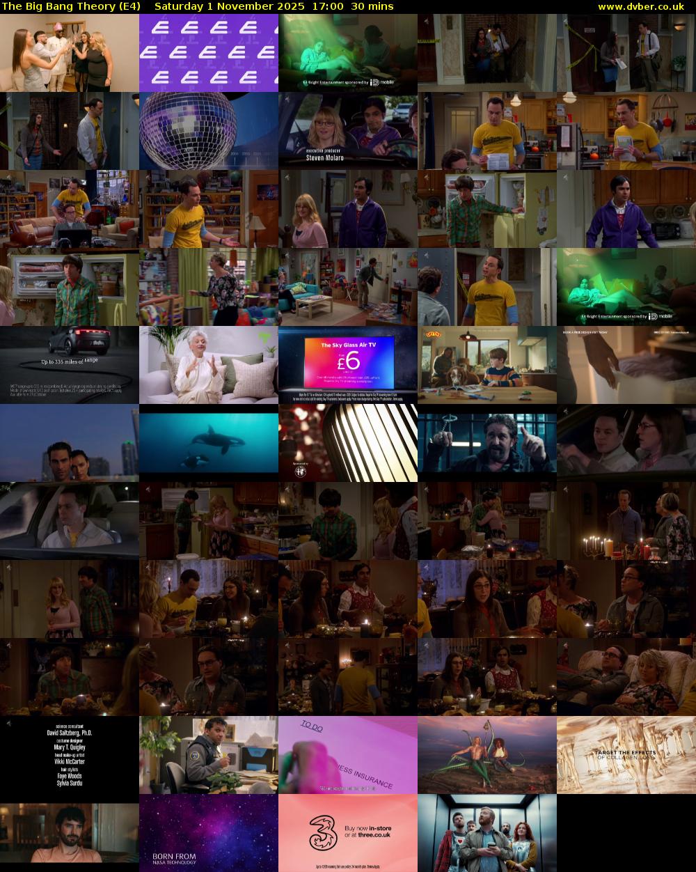 The Big Bang Theory (E4) Saturday 1 November 2025 17:00 - 17:30