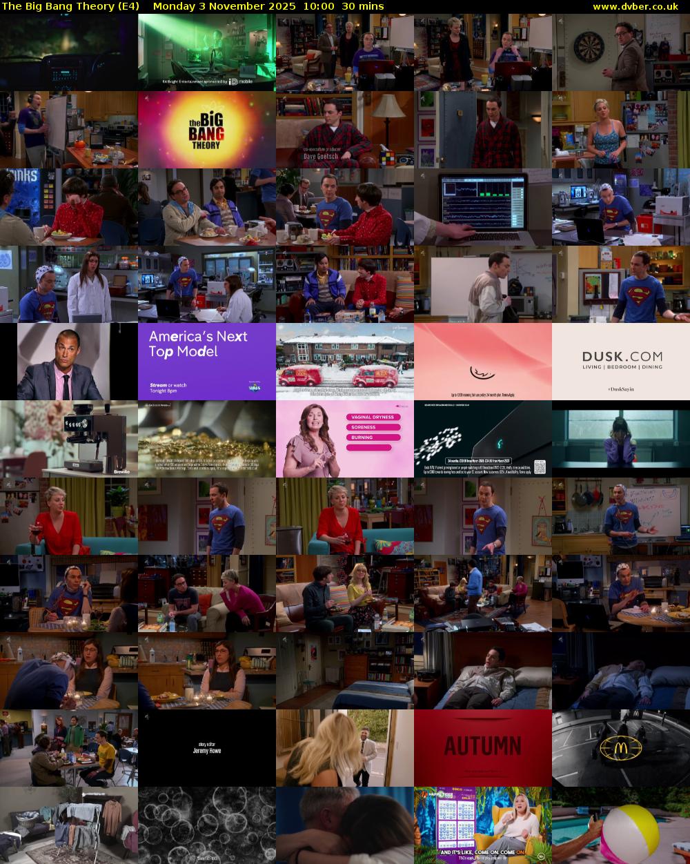 The Big Bang Theory (E4) Monday 3 November 2025 10:00 - 10:30