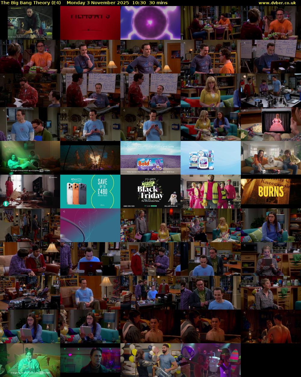 The Big Bang Theory (E4) Monday 3 November 2025 10:30 - 11:00