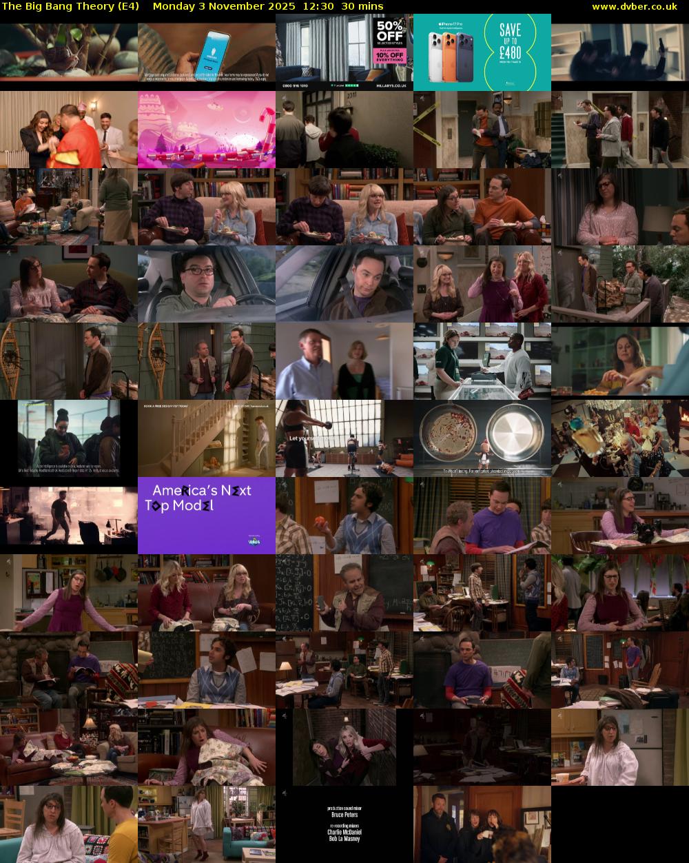 The Big Bang Theory (E4) Monday 3 November 2025 12:30 - 13:00