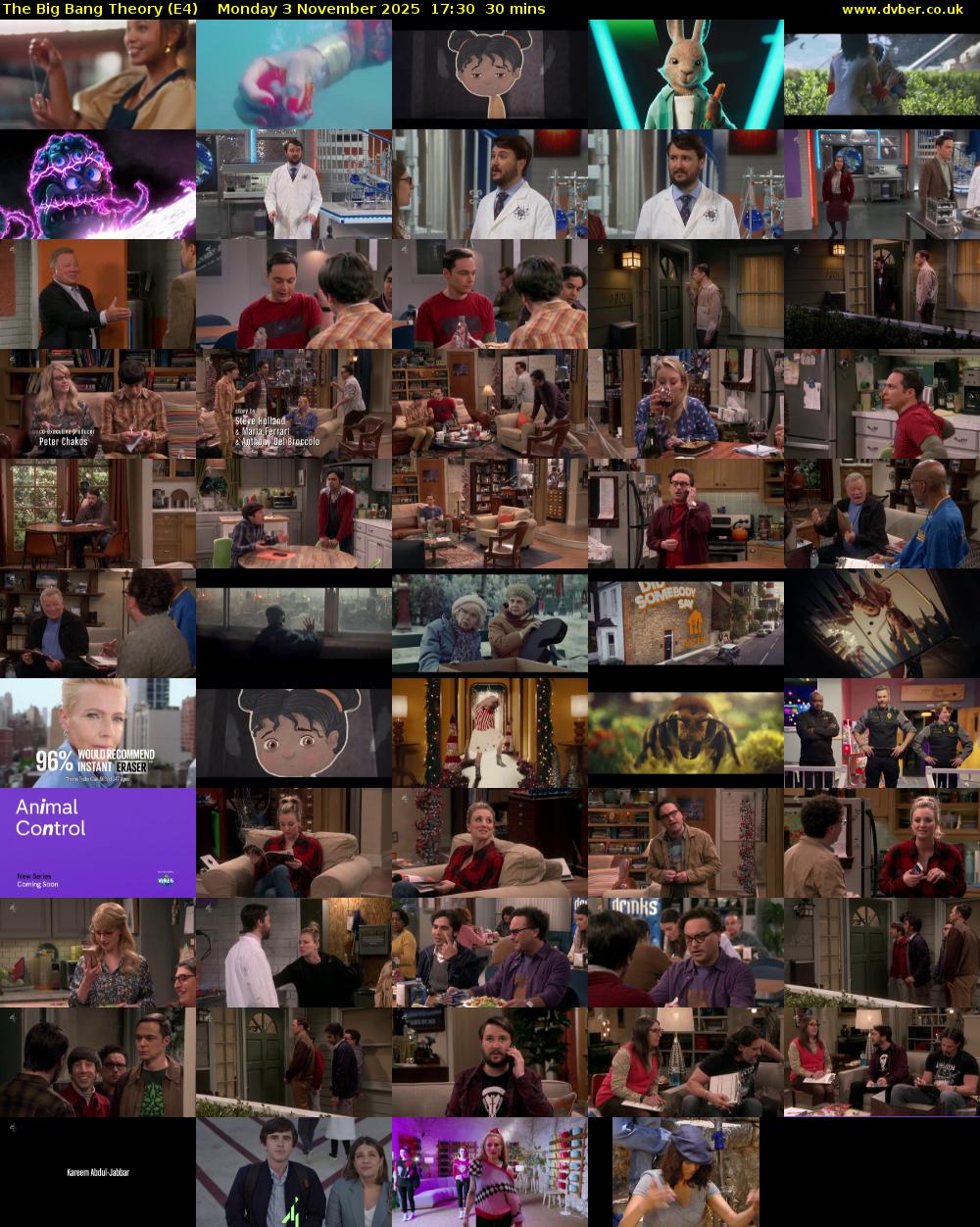 The Big Bang Theory (E4) Monday 3 November 2025 17:30 - 18:00