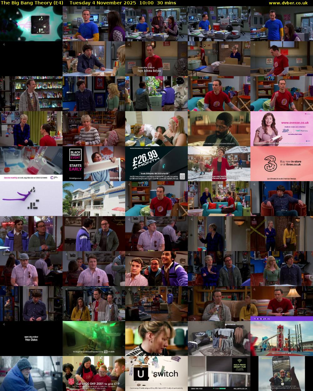 The Big Bang Theory (E4) Tuesday 4 November 2025 10:00 - 10:30