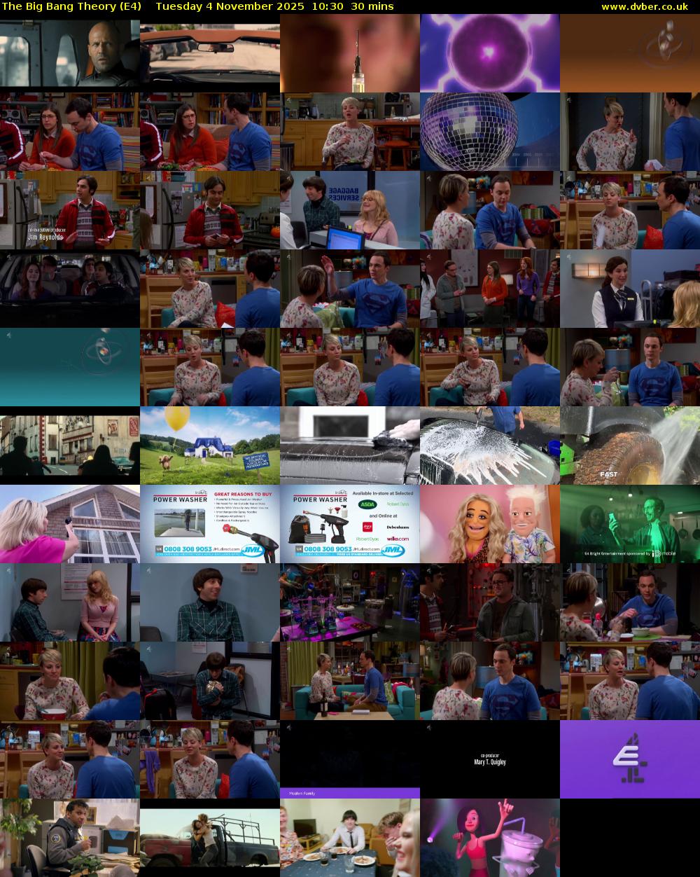 The Big Bang Theory (E4) Tuesday 4 November 2025 10:30 - 11:00