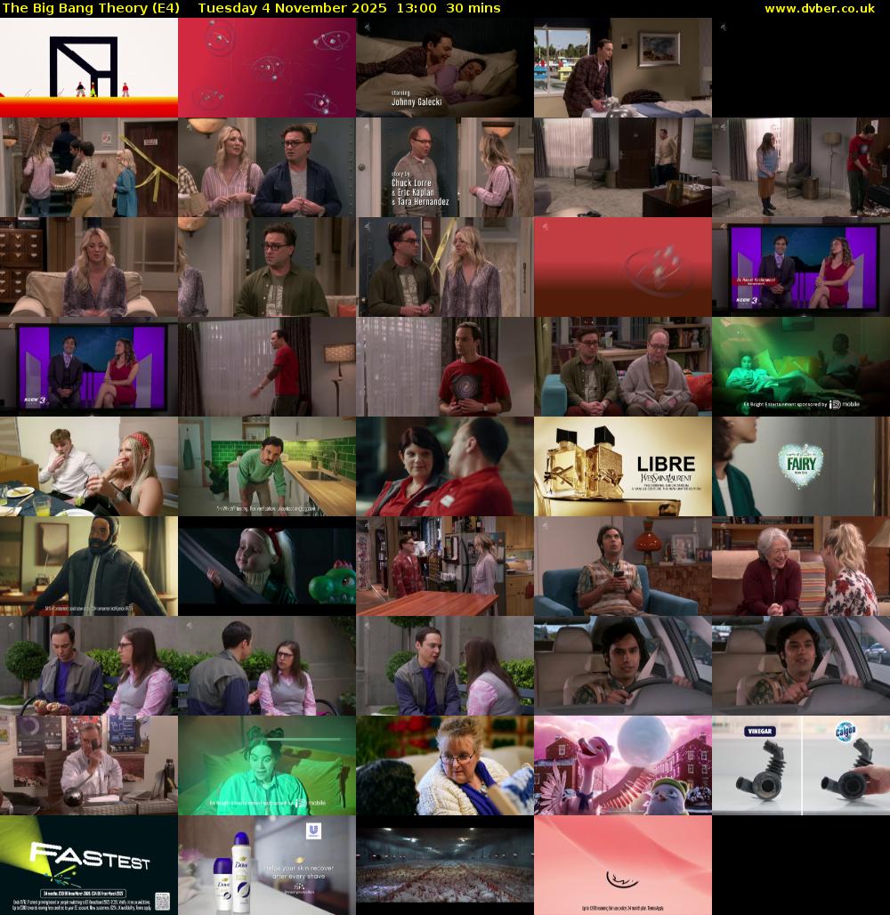 The Big Bang Theory (E4) Tuesday 4 November 2025 13:00 - 13:30
