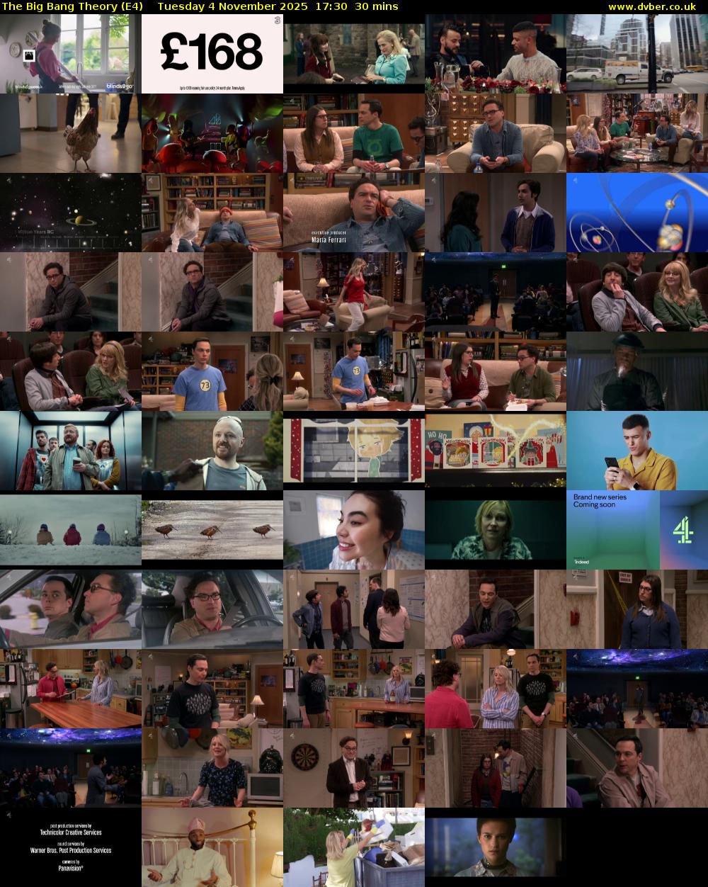 The Big Bang Theory (E4) Tuesday 4 November 2025 17:30 - 18:00