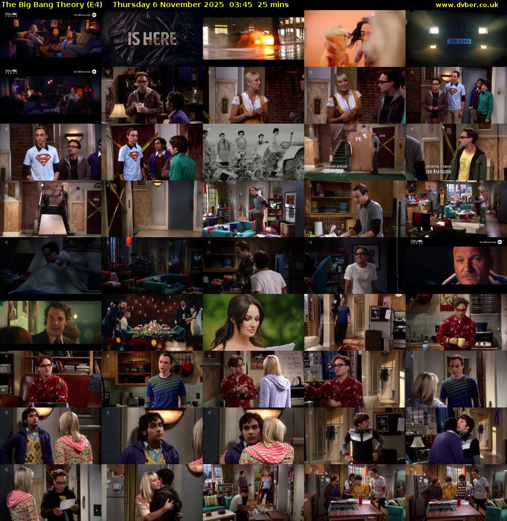 The Big Bang Theory (E4) Thursday 6 November 2025 03:45 - 04:10