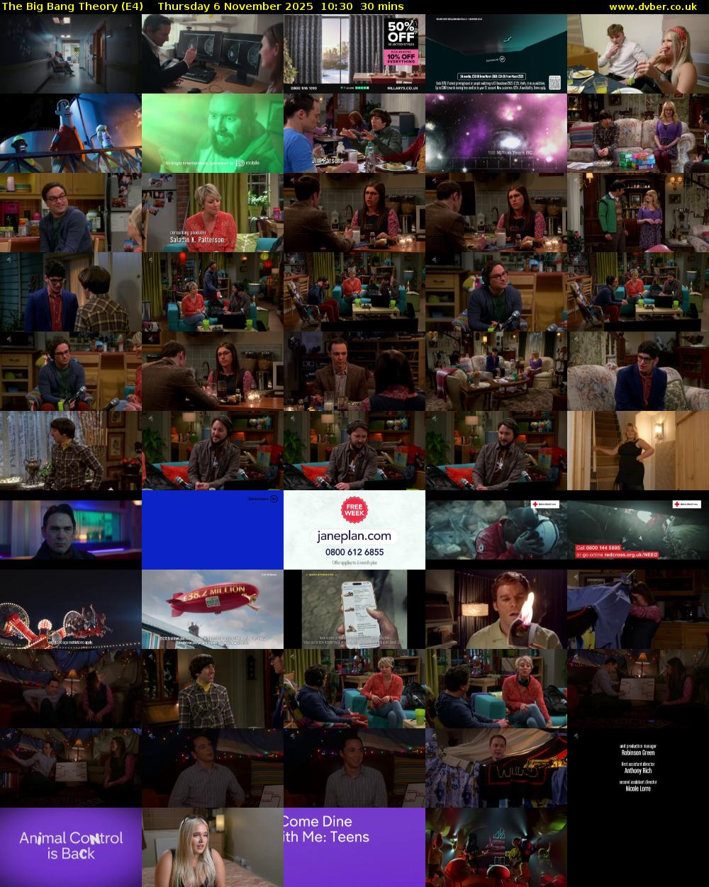 The Big Bang Theory (E4) Thursday 6 November 2025 10:30 - 11:00