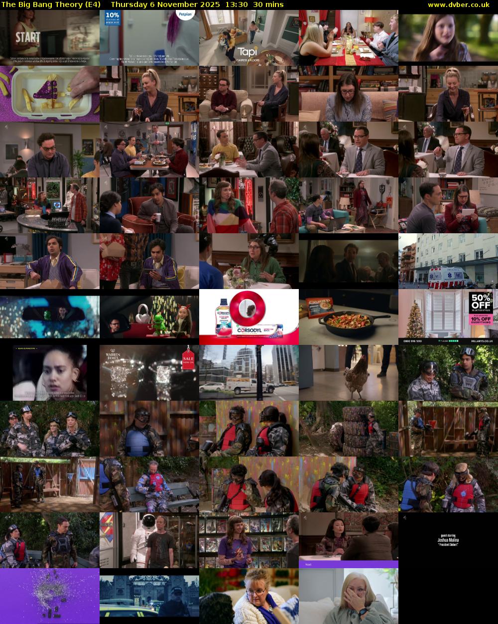 The Big Bang Theory (E4) Thursday 6 November 2025 13:30 - 14:00