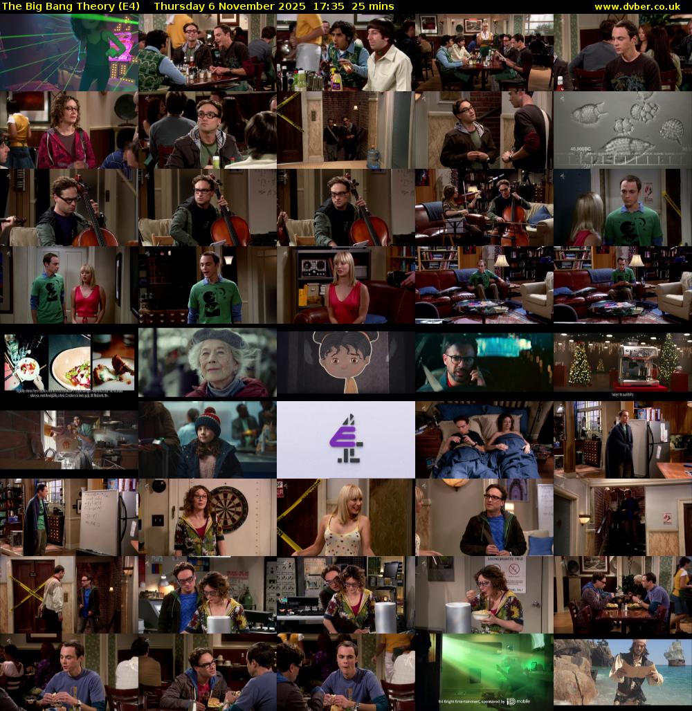 The Big Bang Theory (E4) Thursday 6 November 2025 17:35 - 18:00