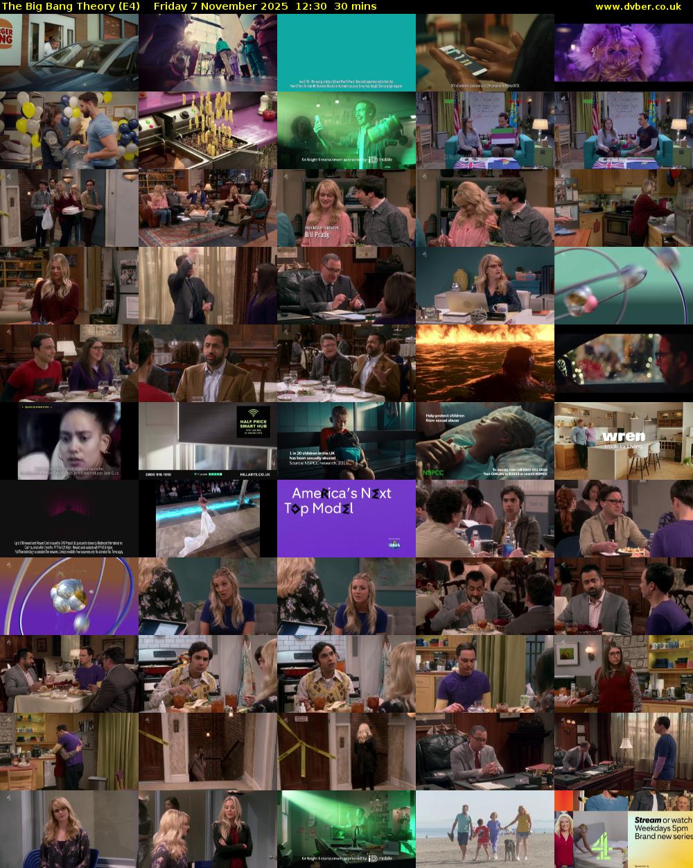 The Big Bang Theory (E4) Friday 7 November 2025 12:30 - 13:00
