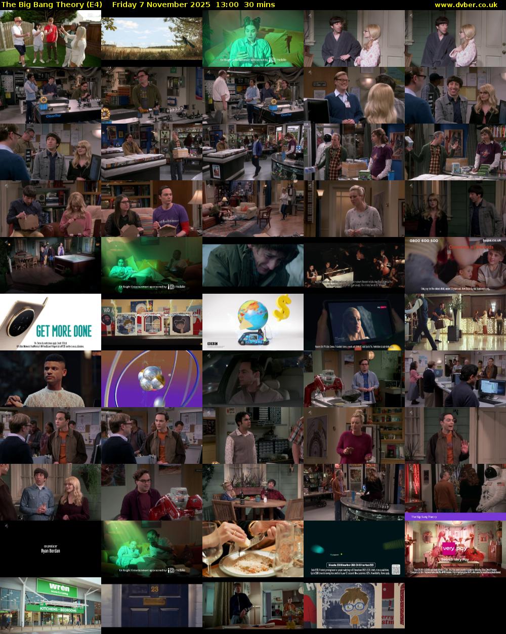 The Big Bang Theory (E4) Friday 7 November 2025 13:00 - 13:30