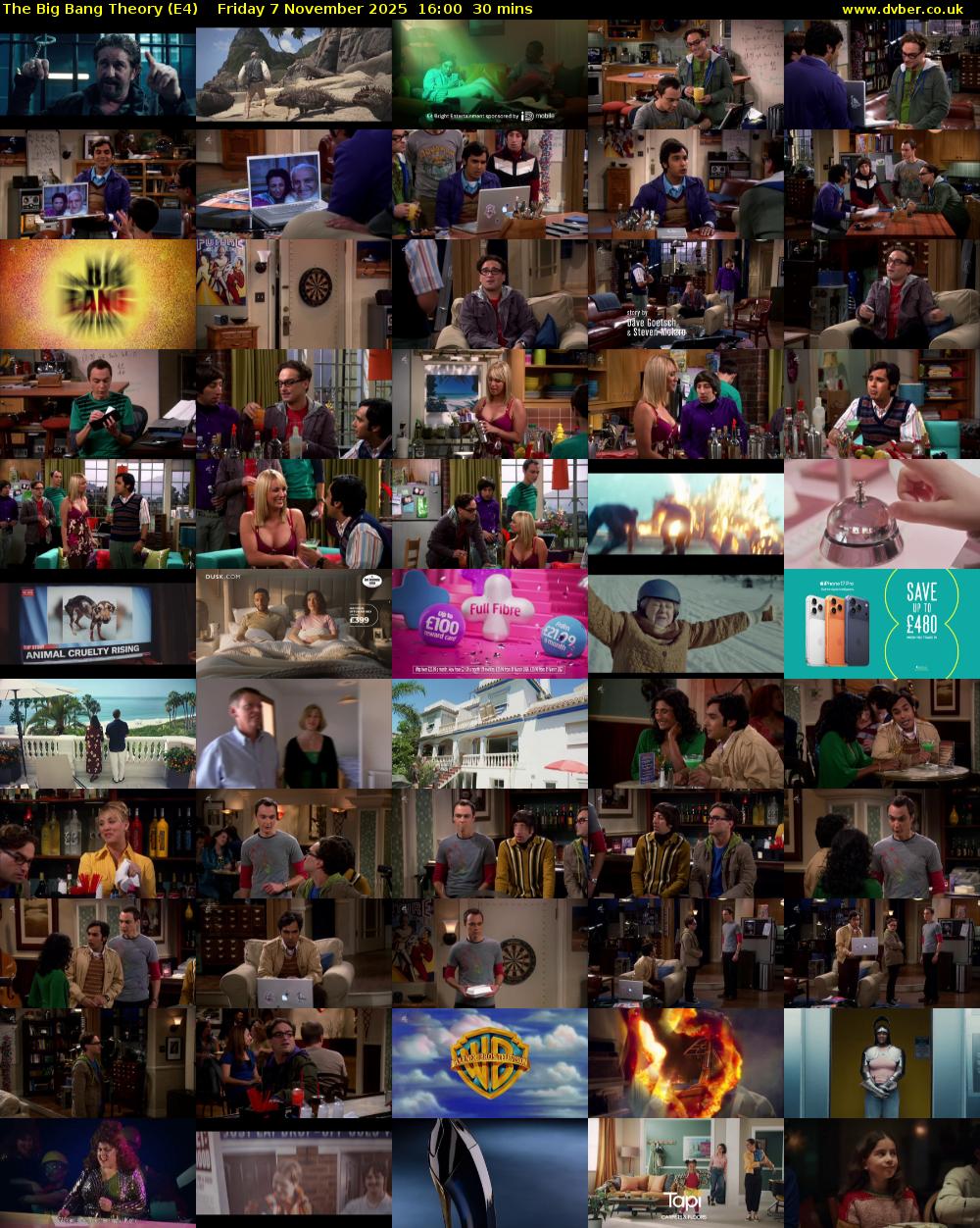 The Big Bang Theory (E4) Friday 7 November 2025 16:00 - 16:30