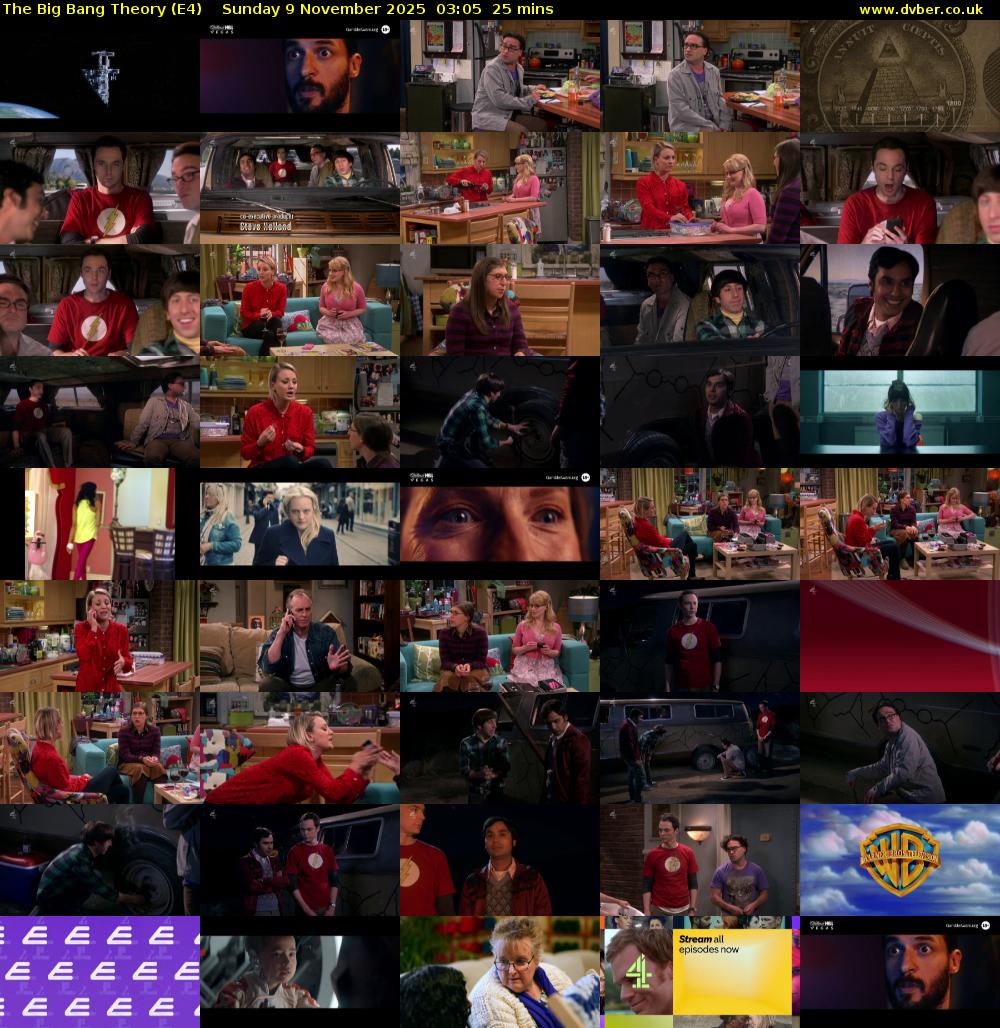 The Big Bang Theory (E4) Sunday 9 November 2025 03:05 - 03:30