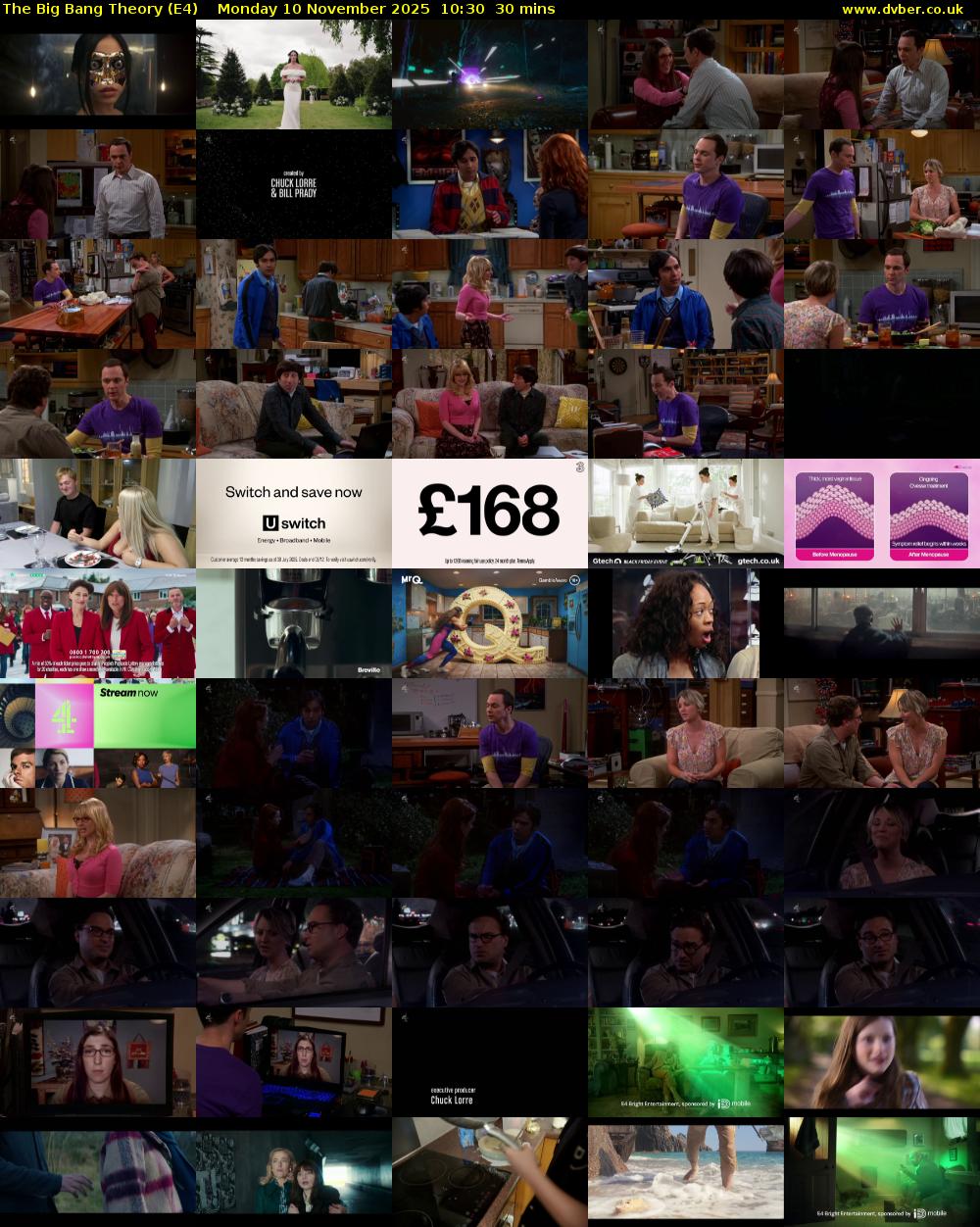 The Big Bang Theory (E4) Monday 10 November 2025 10:30 - 11:00