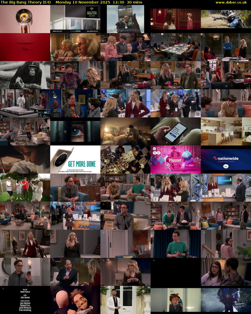 The Big Bang Theory (E4) Monday 10 November 2025 12:30 - 13:00
