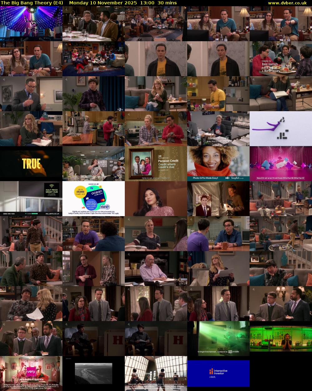 The Big Bang Theory (E4) Monday 10 November 2025 13:00 - 13:30