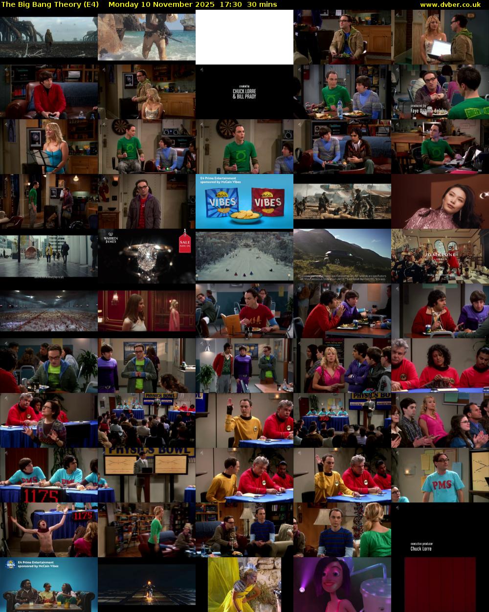The Big Bang Theory (E4) Monday 10 November 2025 17:30 - 18:00