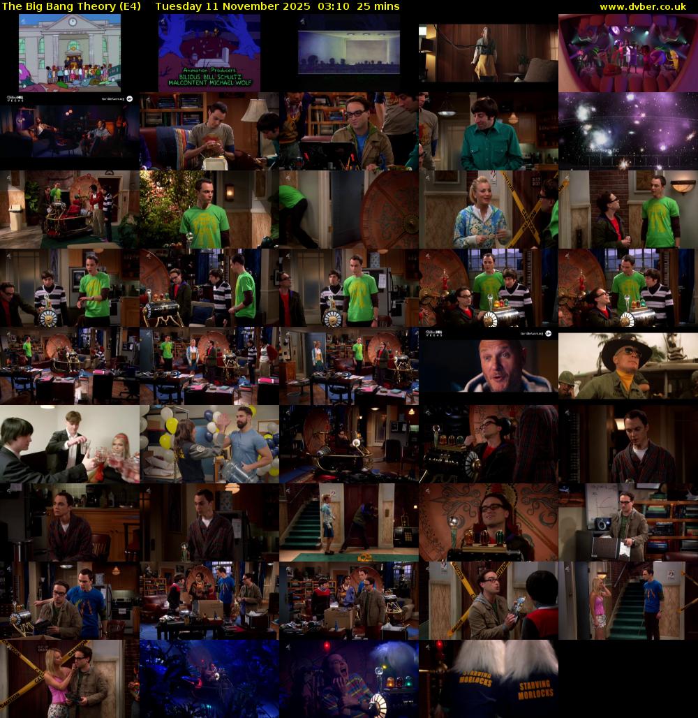 The Big Bang Theory (E4) Tuesday 11 November 2025 03:10 - 03:35