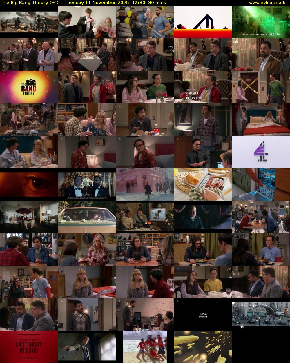 The Big Bang Theory (E4) Tuesday 11 November 2025 12:30 - 13:00