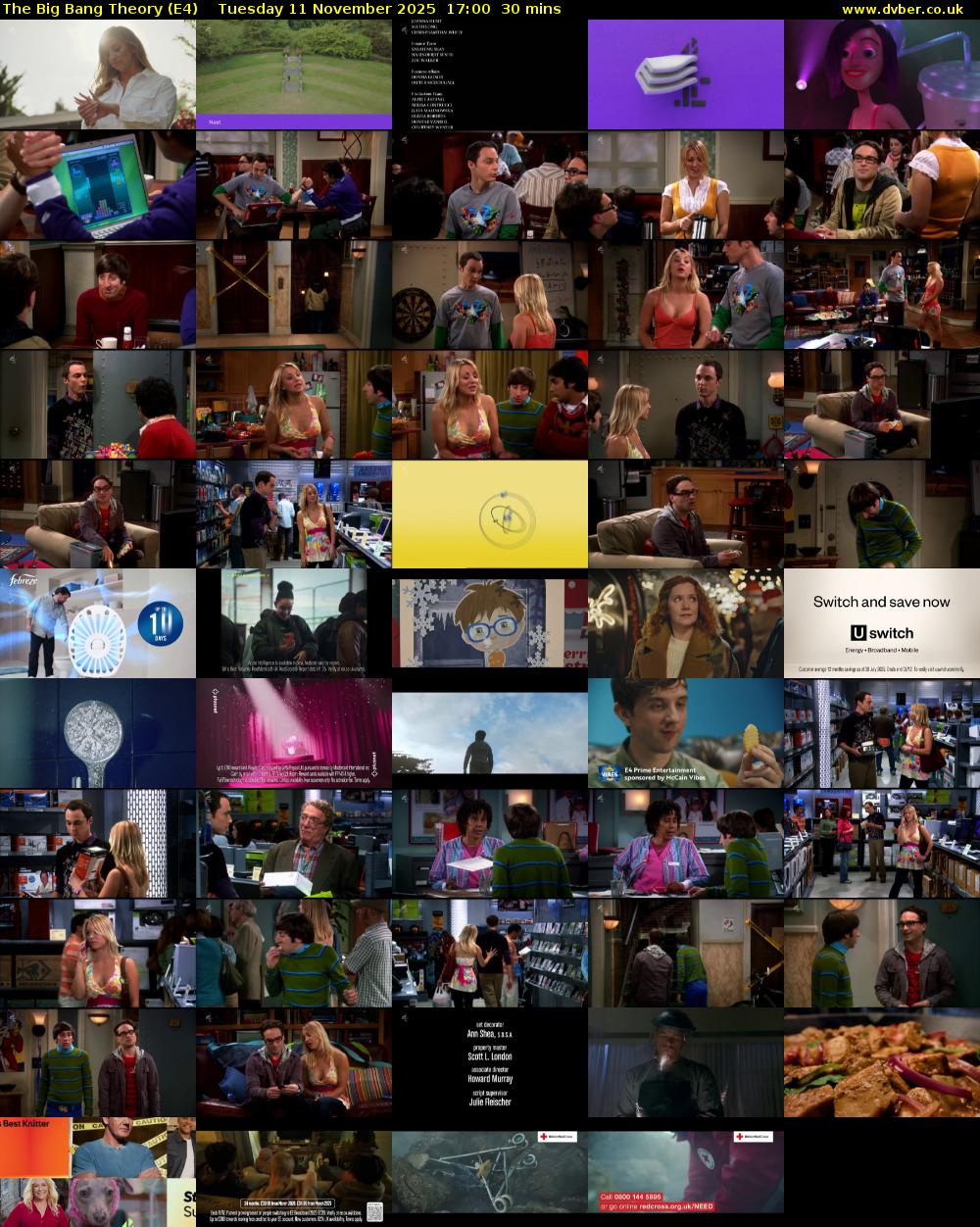 The Big Bang Theory (E4) Tuesday 11 November 2025 17:00 - 17:30