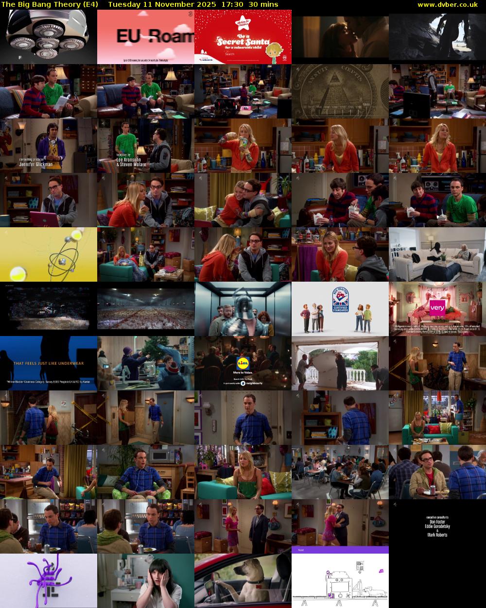 The Big Bang Theory (E4) Tuesday 11 November 2025 17:30 - 18:00