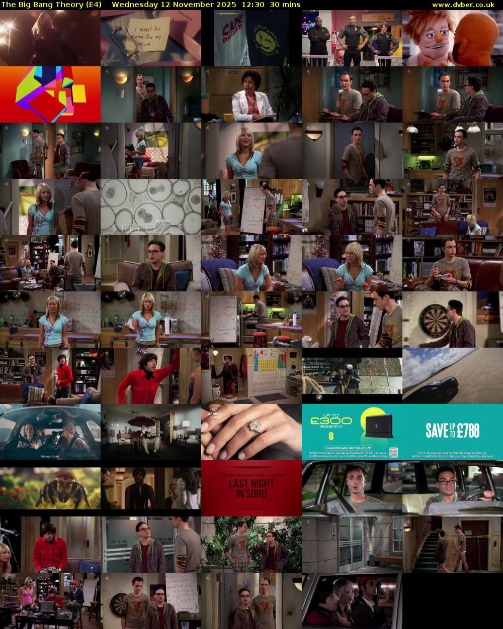 The Big Bang Theory (E4) Wednesday 12 November 2025 12:30 - 13:00
