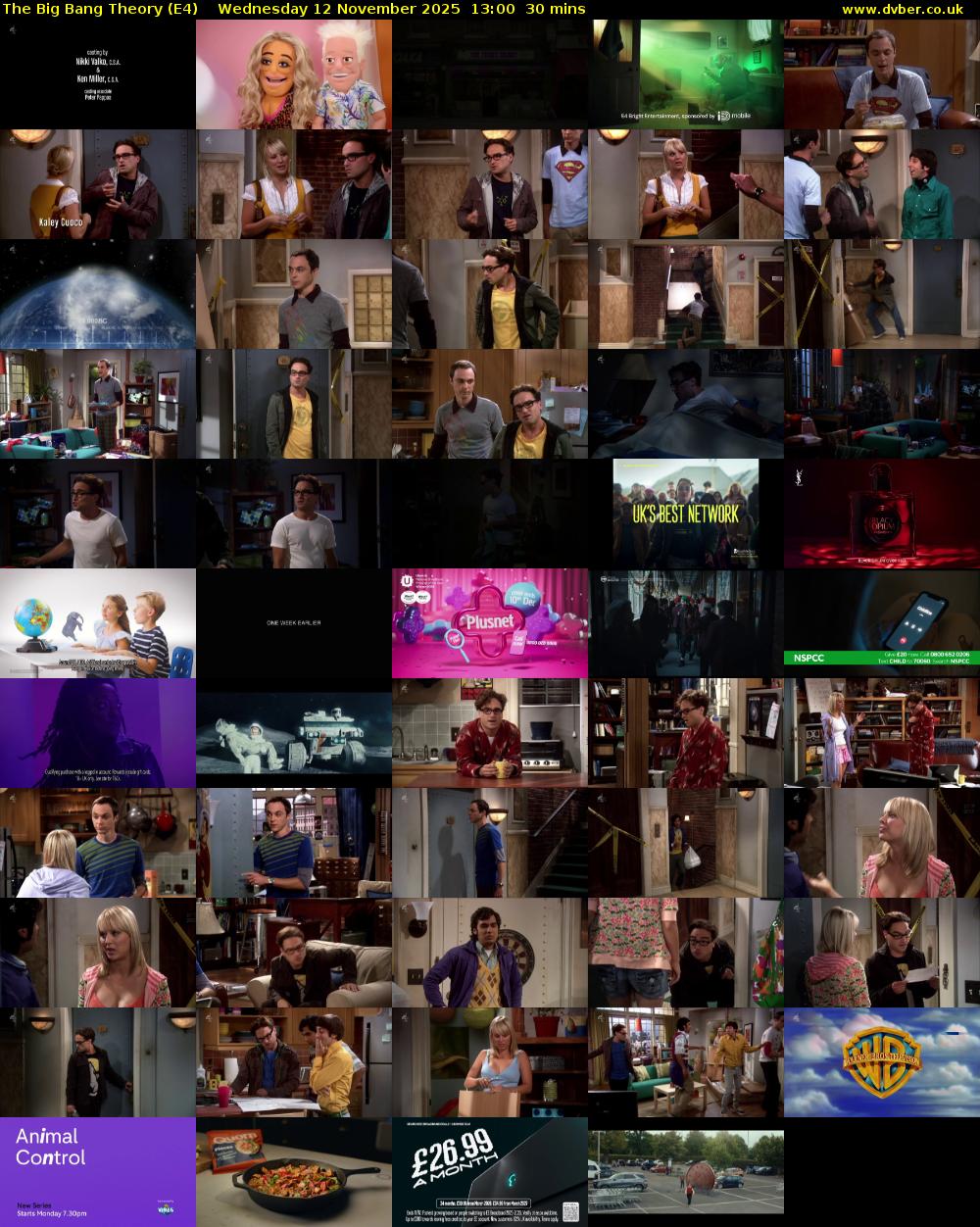 The Big Bang Theory (E4) Wednesday 12 November 2025 13:00 - 13:30