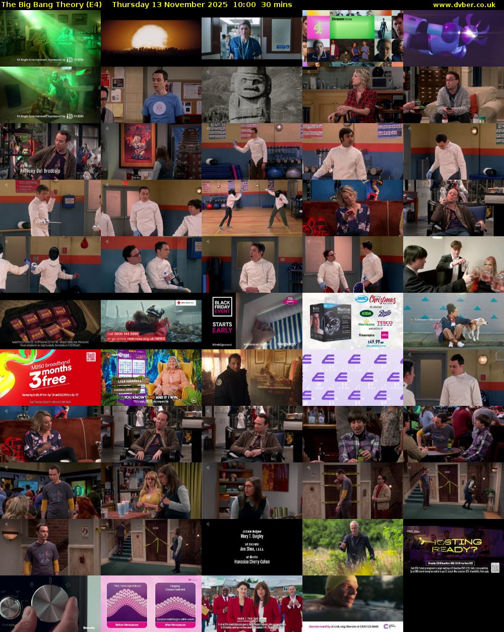 The Big Bang Theory (E4) Thursday 13 November 2025 10:00 - 10:30