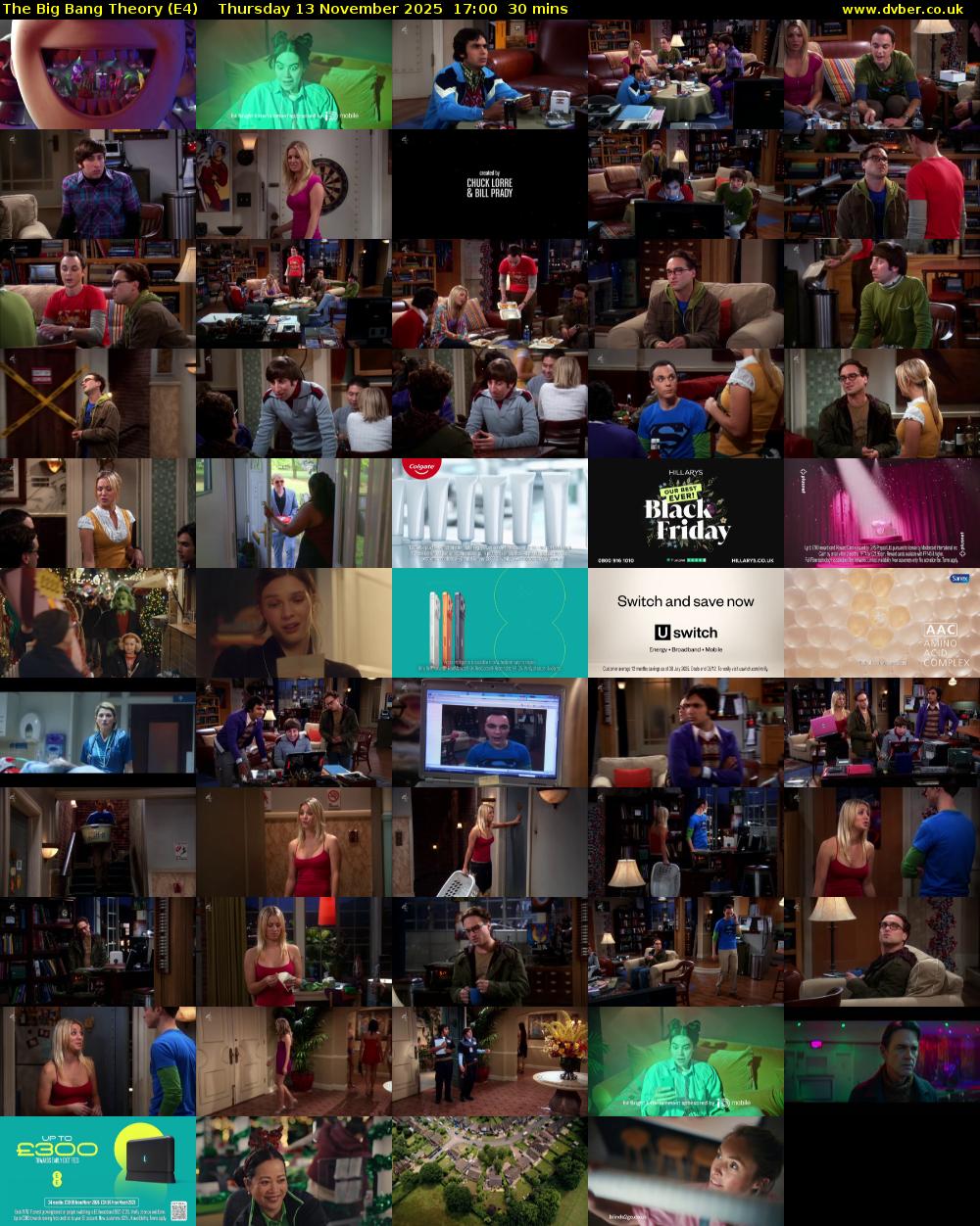 The Big Bang Theory (E4) Thursday 13 November 2025 17:00 - 17:30