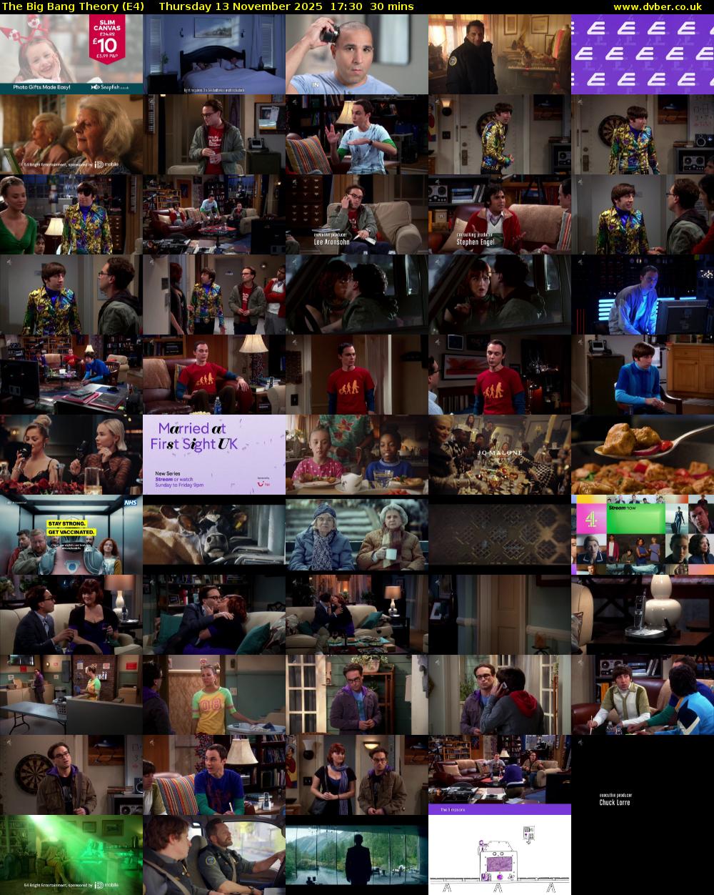 The Big Bang Theory (E4) Thursday 13 November 2025 17:30 - 18:00