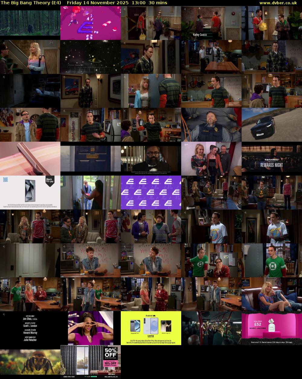 The Big Bang Theory (E4) Friday 14 November 2025 13:00 - 13:30