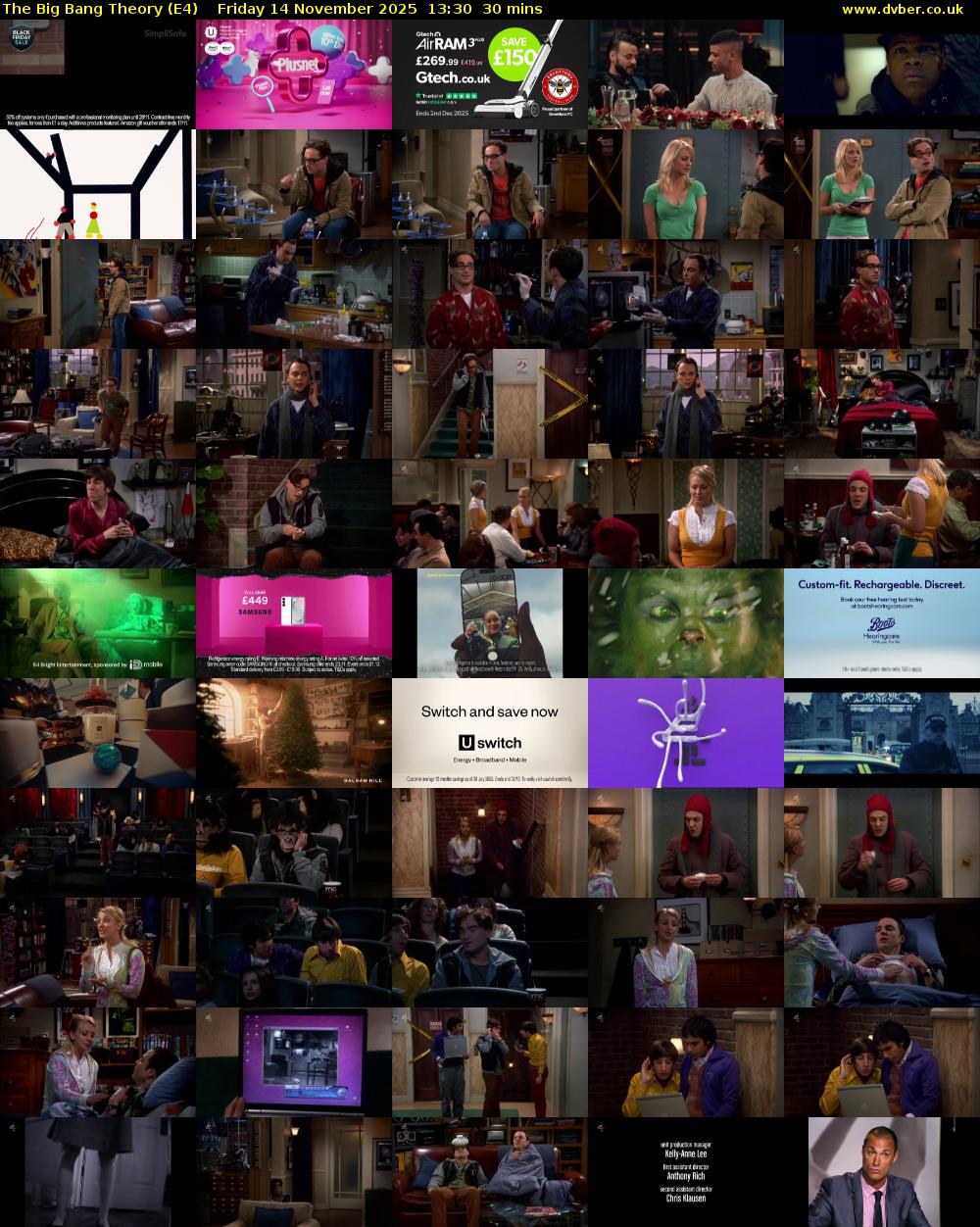 The Big Bang Theory (E4) Friday 14 November 2025 13:30 - 14:00