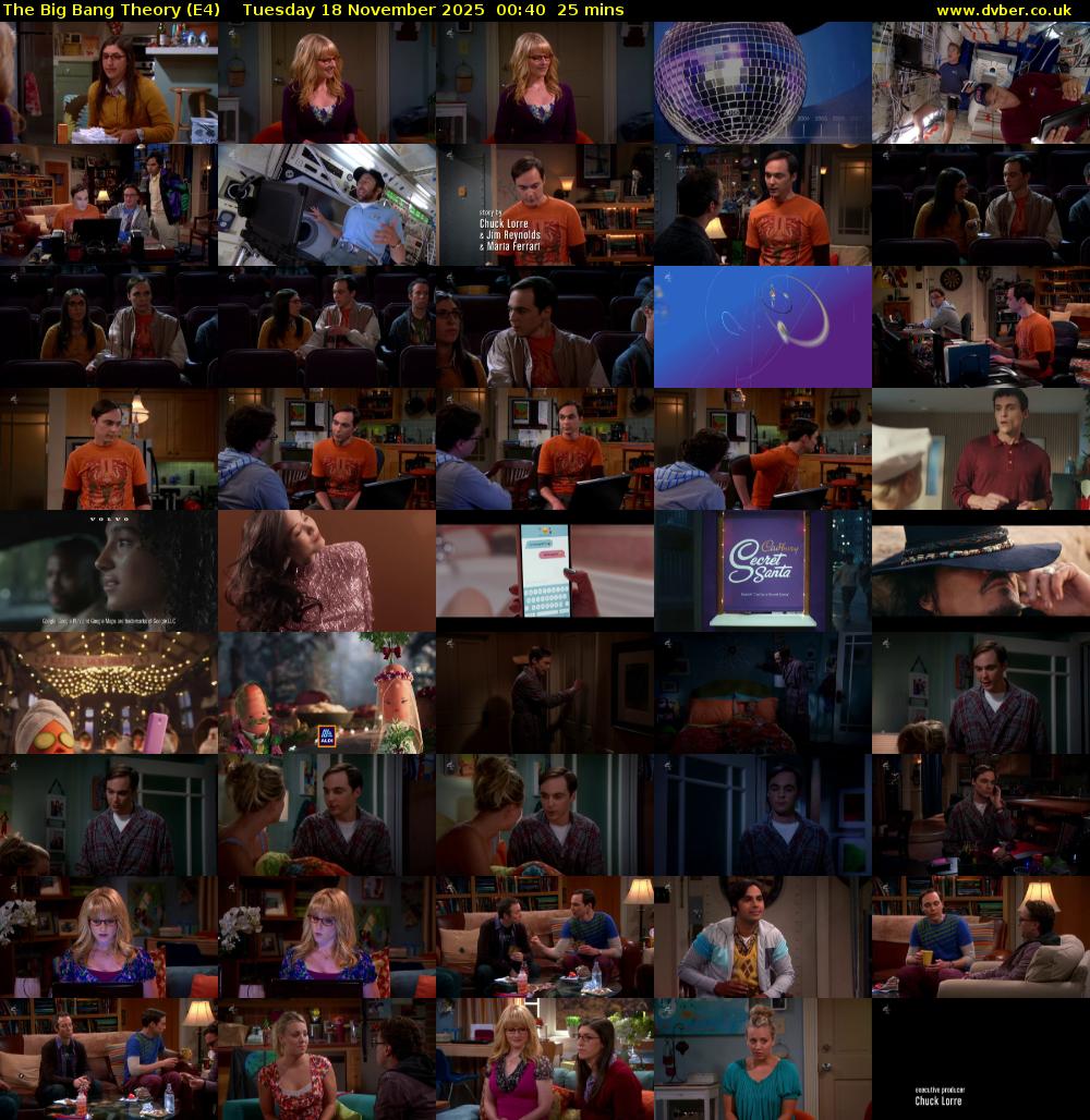 The Big Bang Theory (E4) Tuesday 18 November 2025 00:40 - 01:05