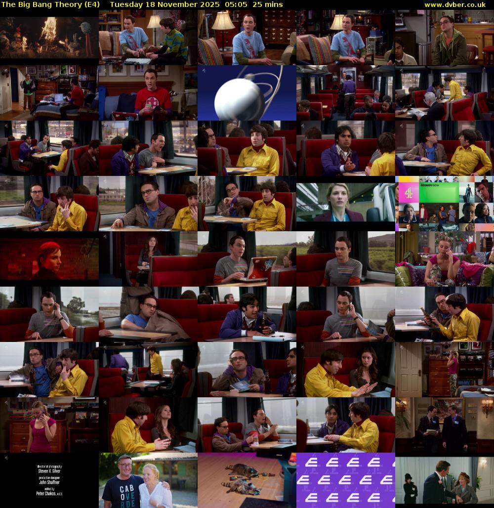 The Big Bang Theory (E4) Tuesday 18 November 2025 05:05 - 05:30