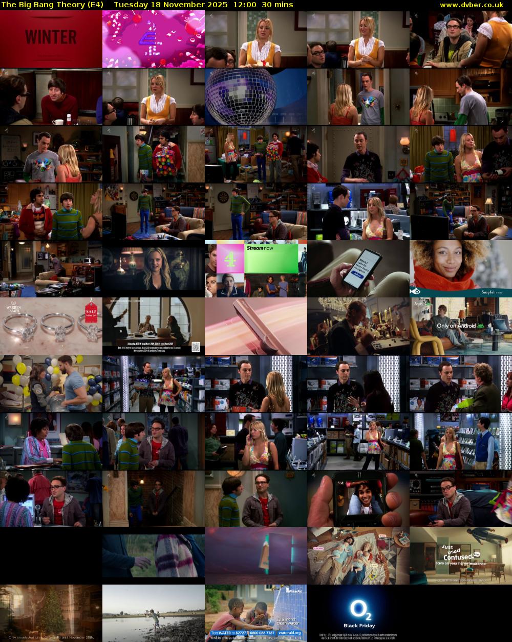 The Big Bang Theory (E4) Tuesday 18 November 2025 12:00 - 12:30