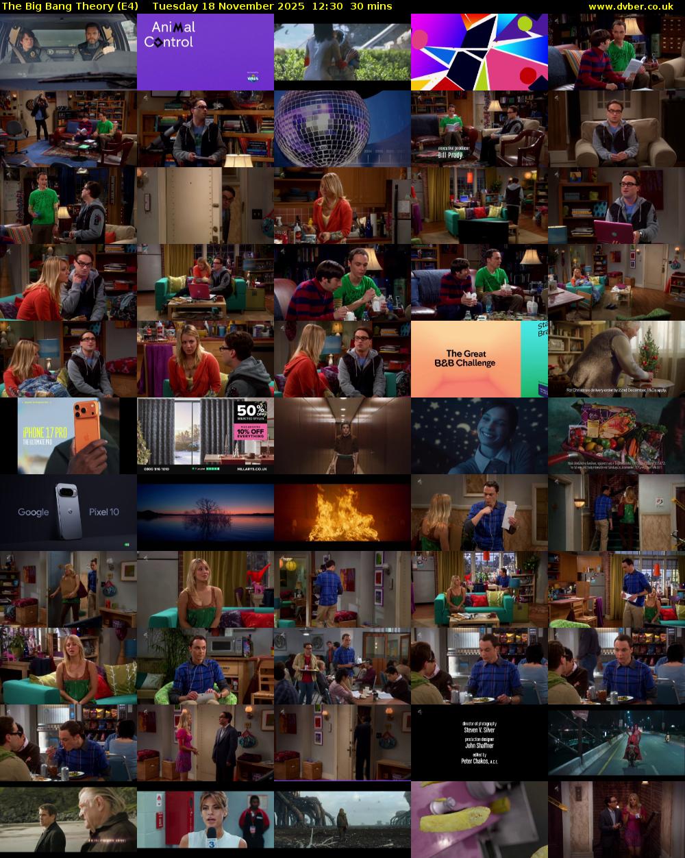 The Big Bang Theory (E4) Tuesday 18 November 2025 12:30 - 13:00