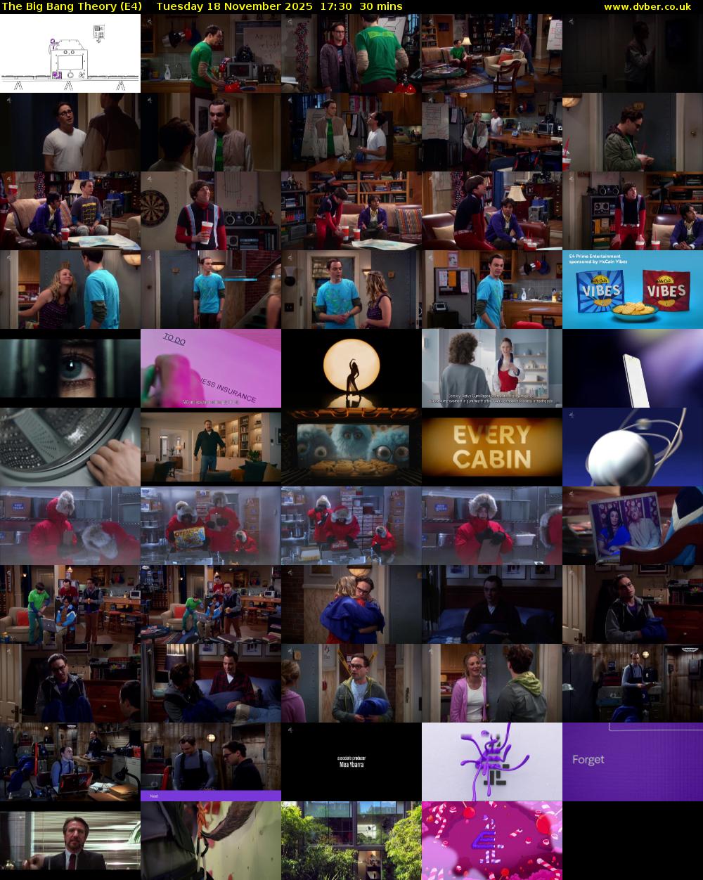 The Big Bang Theory (E4) Tuesday 18 November 2025 17:30 - 18:00