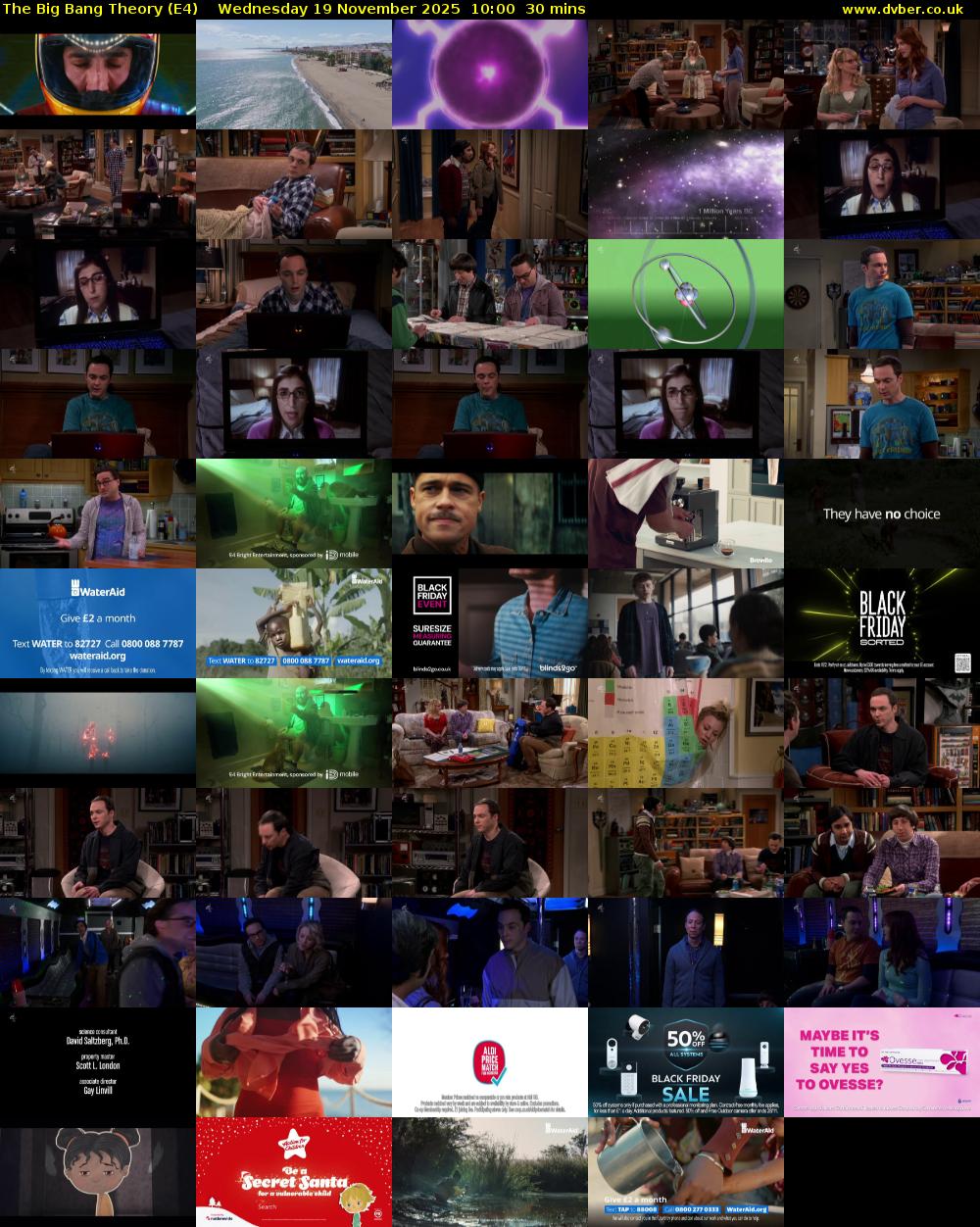 The Big Bang Theory (E4) Wednesday 19 November 2025 10:00 - 10:30