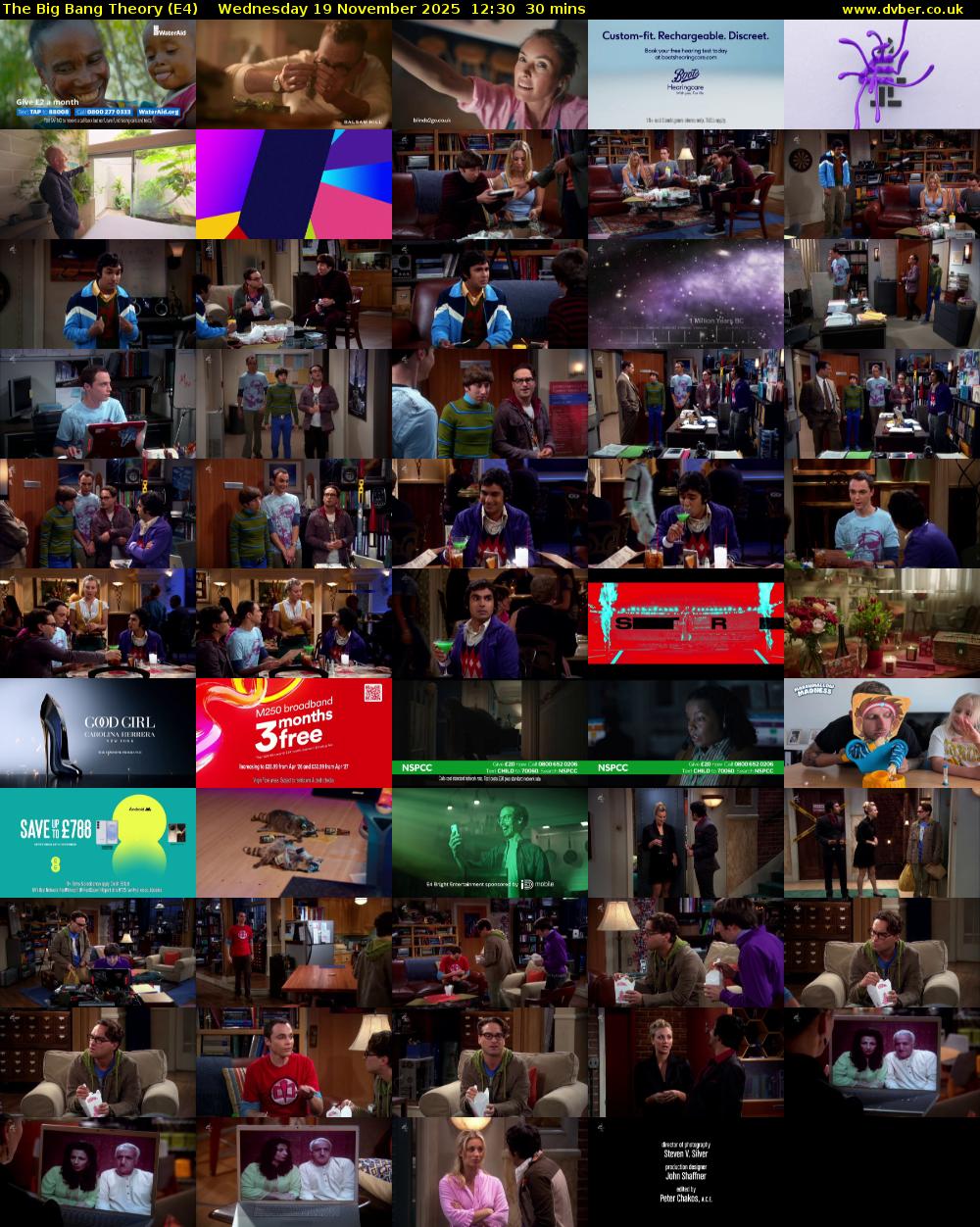 The Big Bang Theory (E4) Wednesday 19 November 2025 12:30 - 13:00