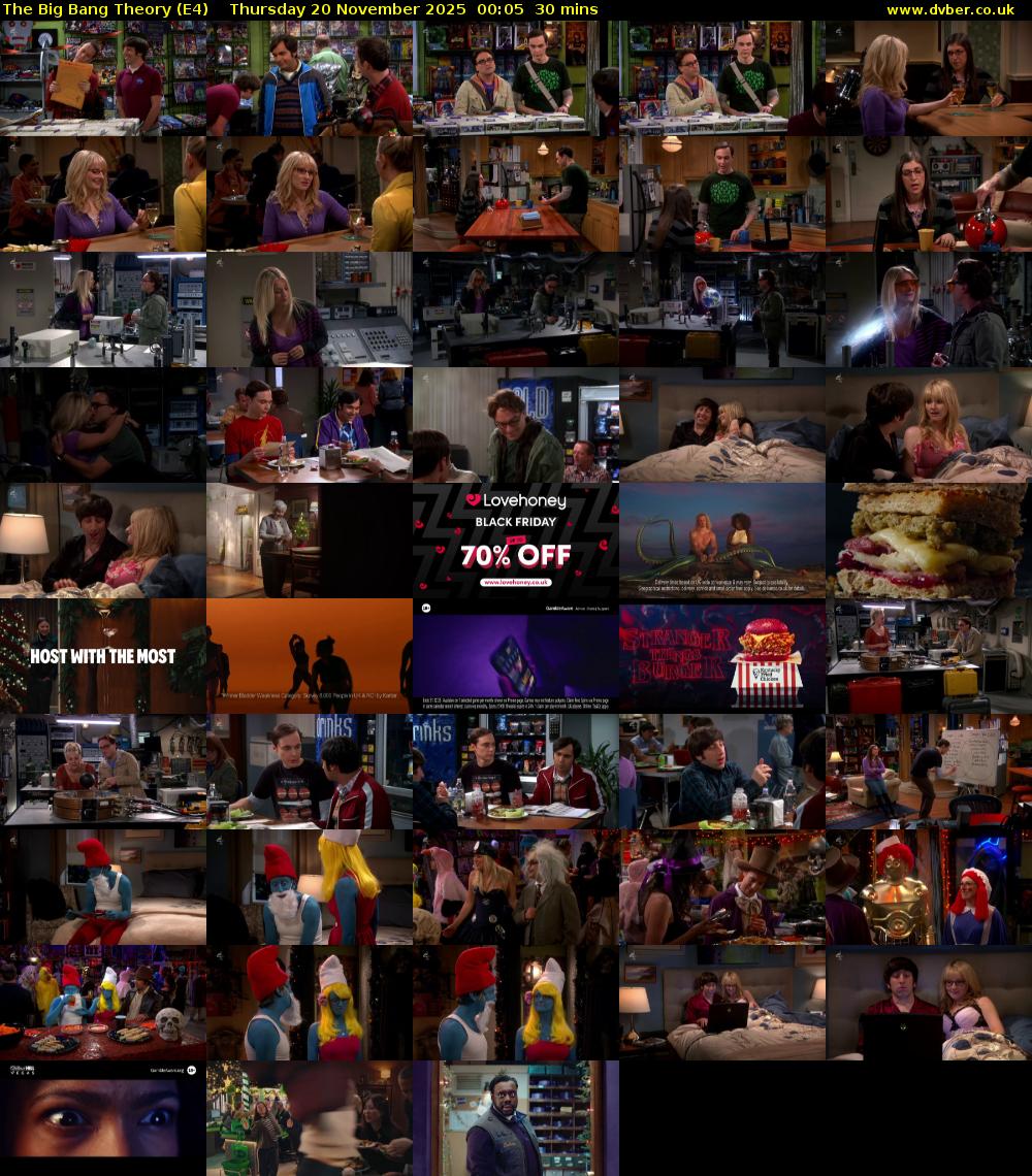 The Big Bang Theory (E4) Thursday 20 November 2025 00:05 - 00:35