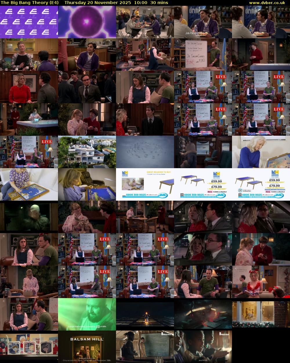 The Big Bang Theory (E4) Thursday 20 November 2025 10:00 - 10:30