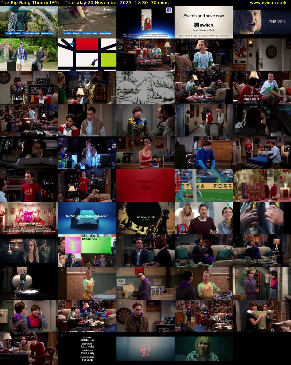 The Big Bang Theory (E4) Thursday 20 November 2025 12:30 - 13:00
