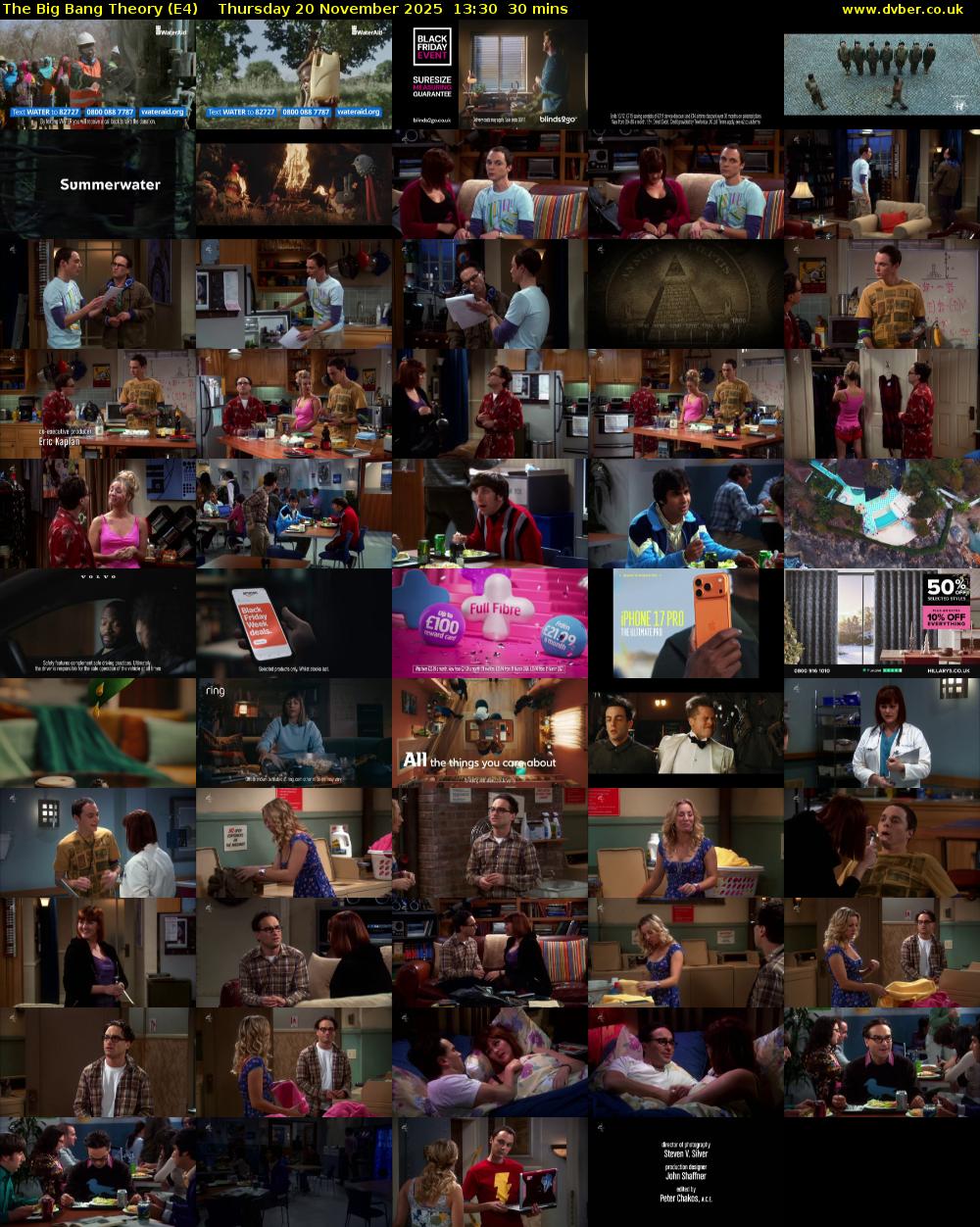 The Big Bang Theory (E4) Thursday 20 November 2025 13:30 - 14:00